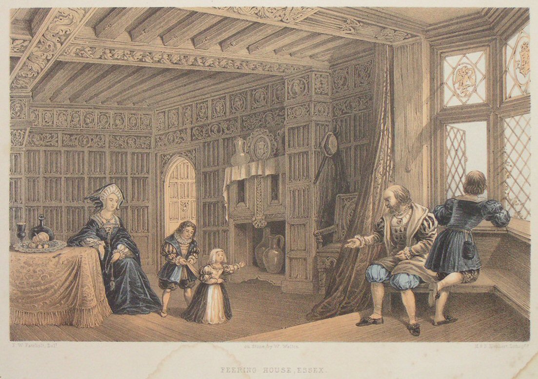 Lithograph - Feering House, Essex - Walton